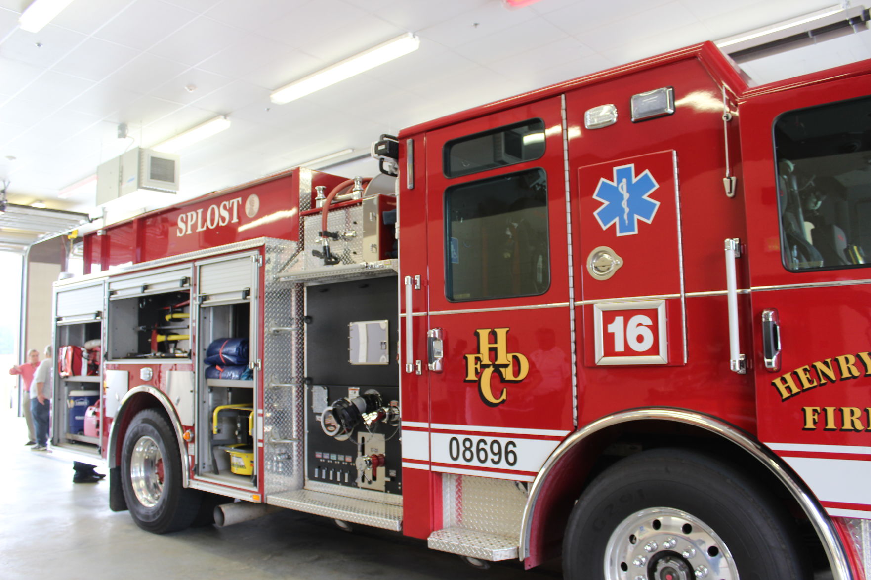 Fire Station No. 16 fire truck infographic